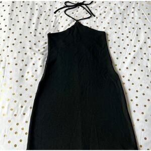 Brandy Melville black halter mini bodycon dress